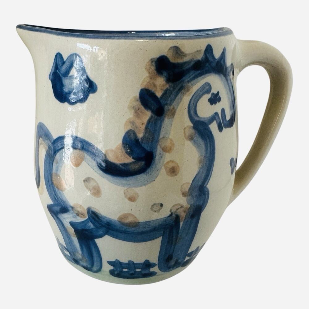 VTG M. A. HADLEY Pottery 5" Horse Pitcher Signed The End Series New Handmade
